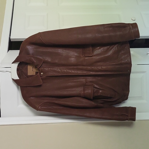 Vintage Cezani Brown Leather Bomber Jacket - Picture 7 of 10